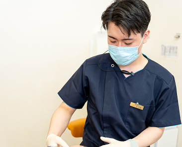 歯周病検査の様子